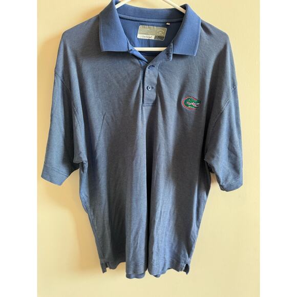 Florida Gators Cutter and Buck Men’s L Navy Polo Golf Logo Short Sleeve Dry Tec - Picture 1 of 9
